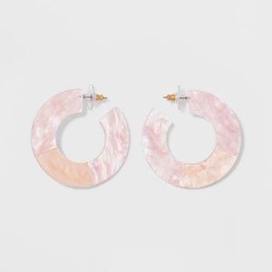 BaubleBar Jewelry - SUGARFIX by BaubleBar Two-Tone Resin Hoop Earrings BaubleBar Jewelry - SUGARFIX by BaubleBar Two-Tone Resin Hoop Earrings